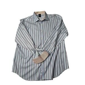 Tailorbyrd Collection XXL Striped Long Sleeve Button Down Shirt Menswear